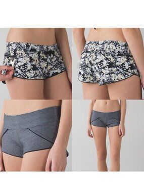 Lululemon | Water: Surf Short Crosscourt Petal Black Clarity Yellow | Size 2